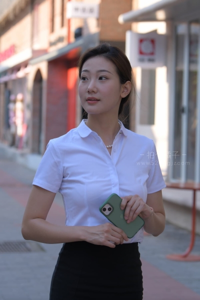 M106 黑色制服包臀裙美女-若雨